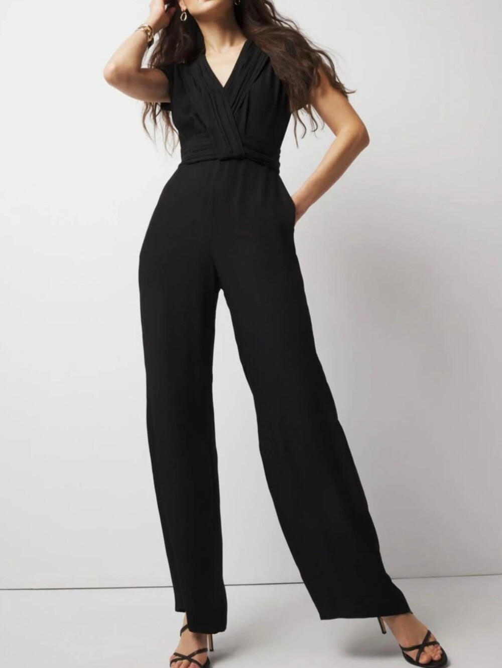 White House Black Market Crossover Front Jumpsuit